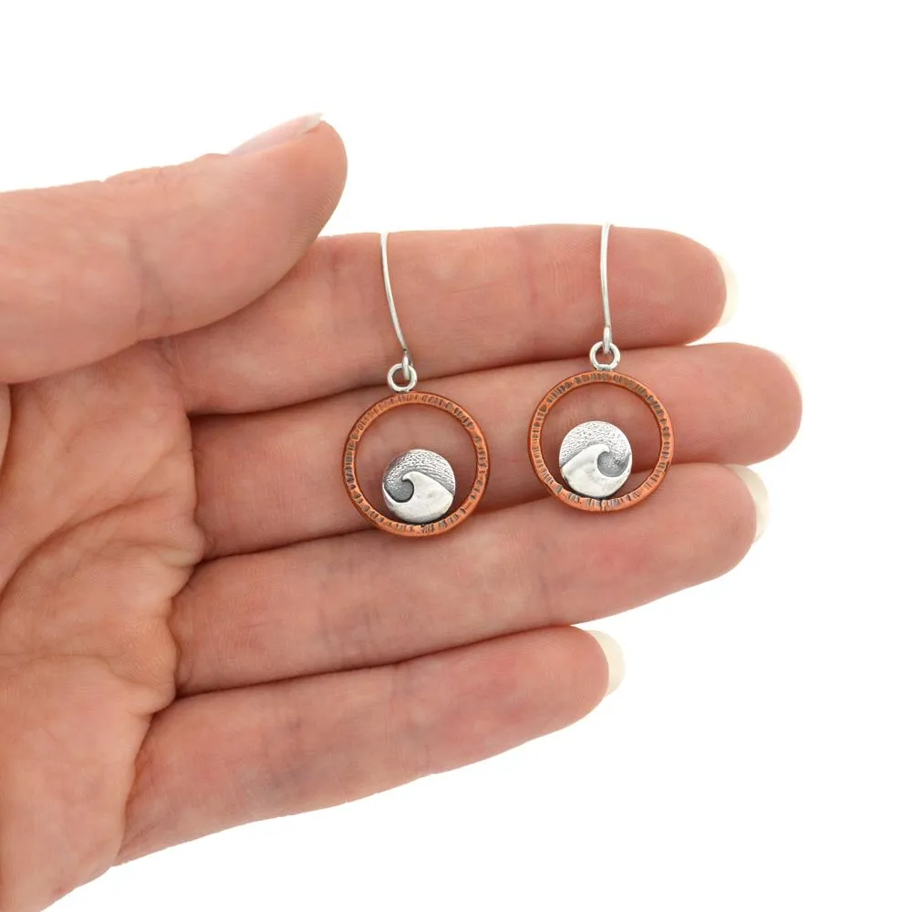 Mini Cresting Wave Hoop Earrings