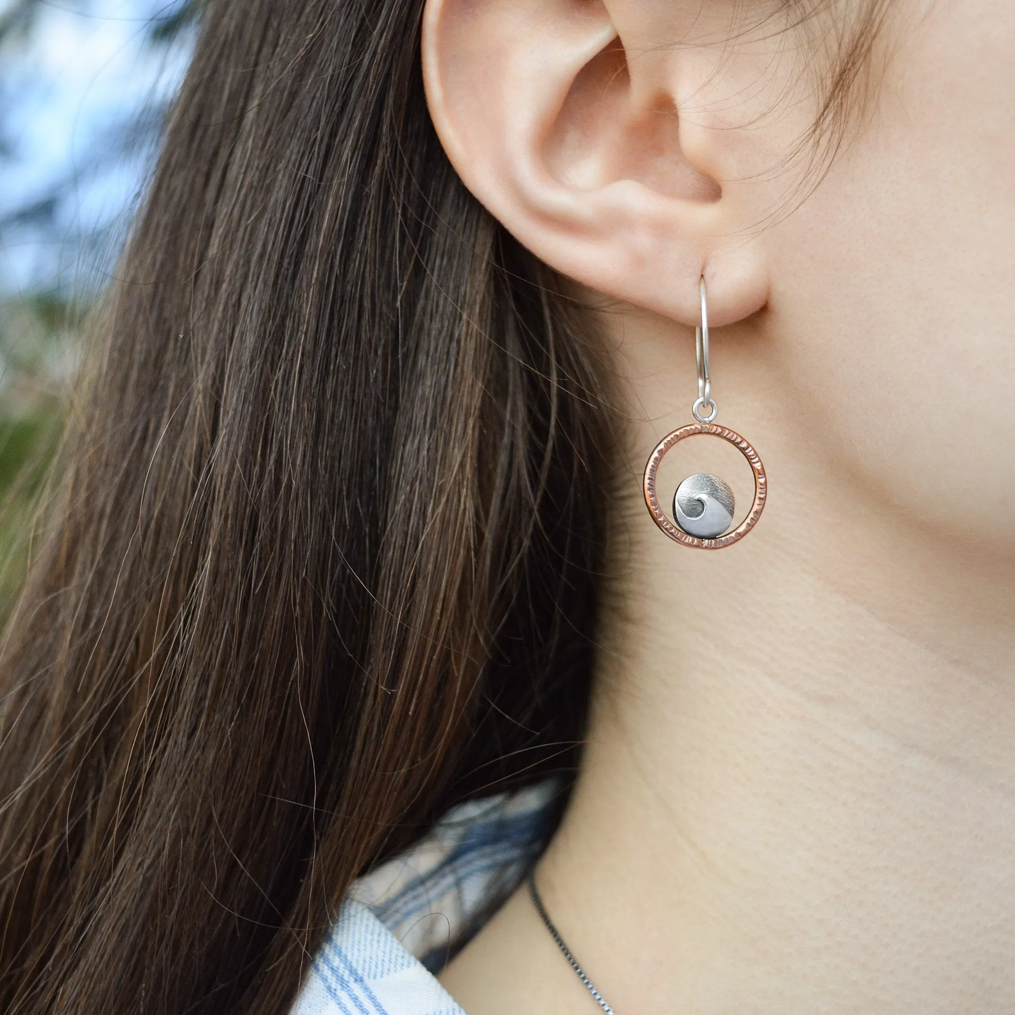 Mini Cresting Wave Hoop Earrings