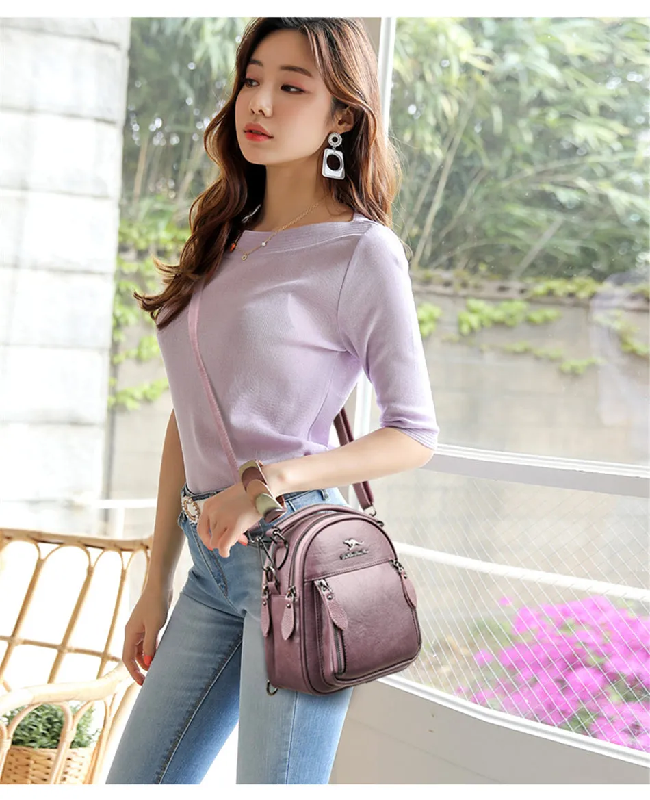 Mini Leather Backpack For Women