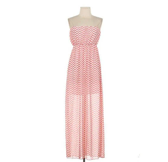 Mint Green Zigzag Patterned Maxi dress