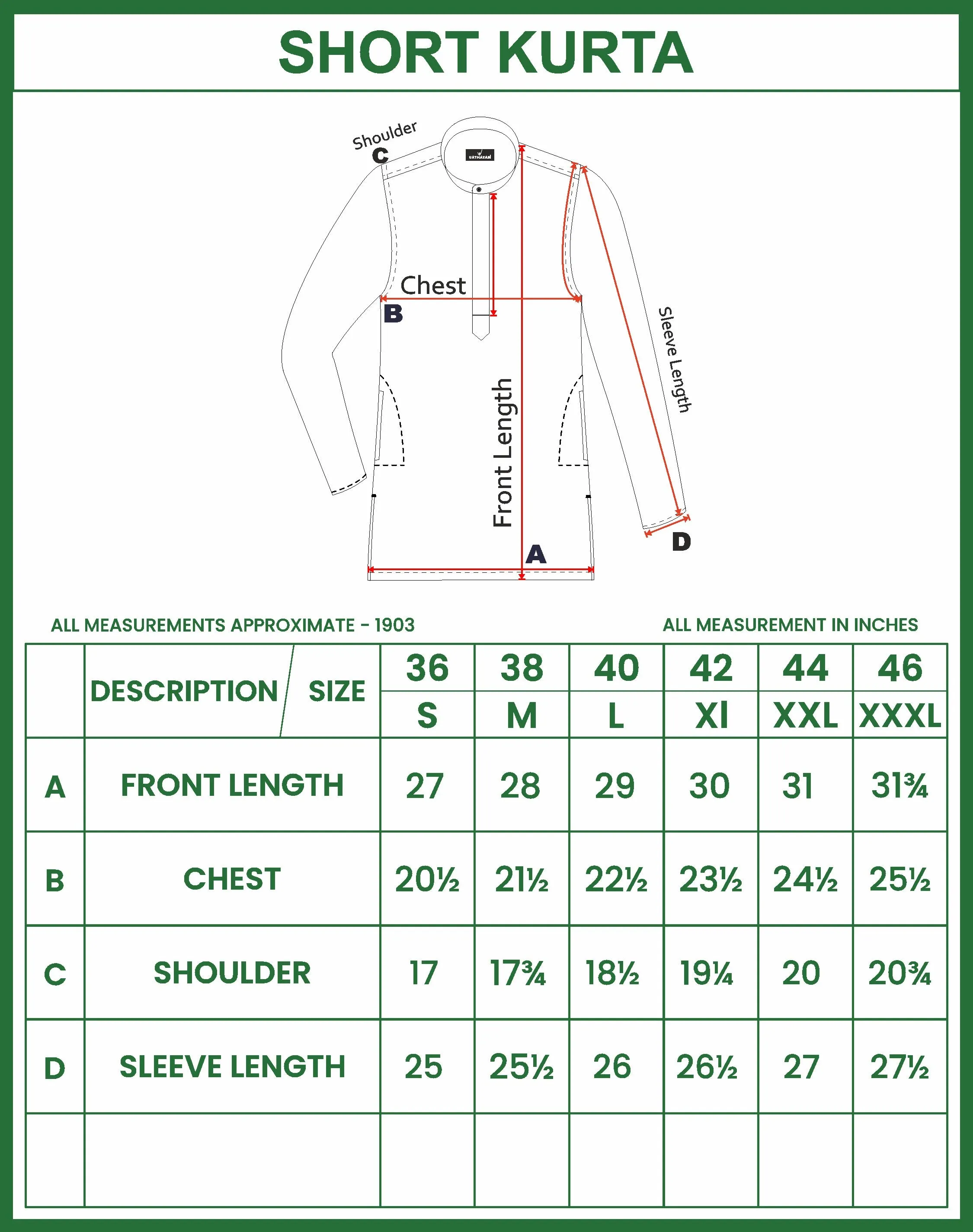 Moksha - Soft Red Short Kurta for Men | Uathayam