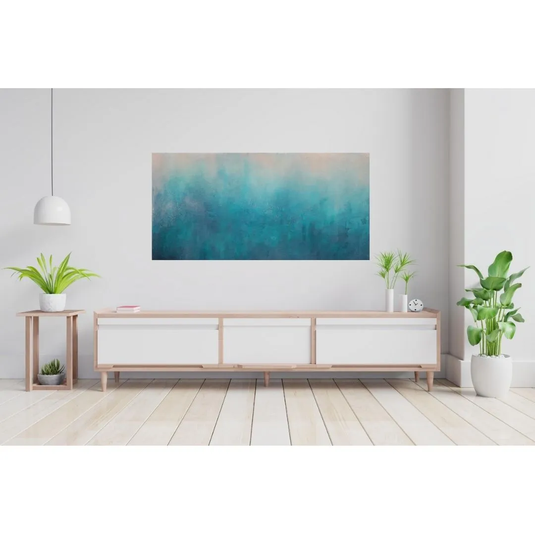Morning Walk | 24" x 48" Abstract Coastal Painting