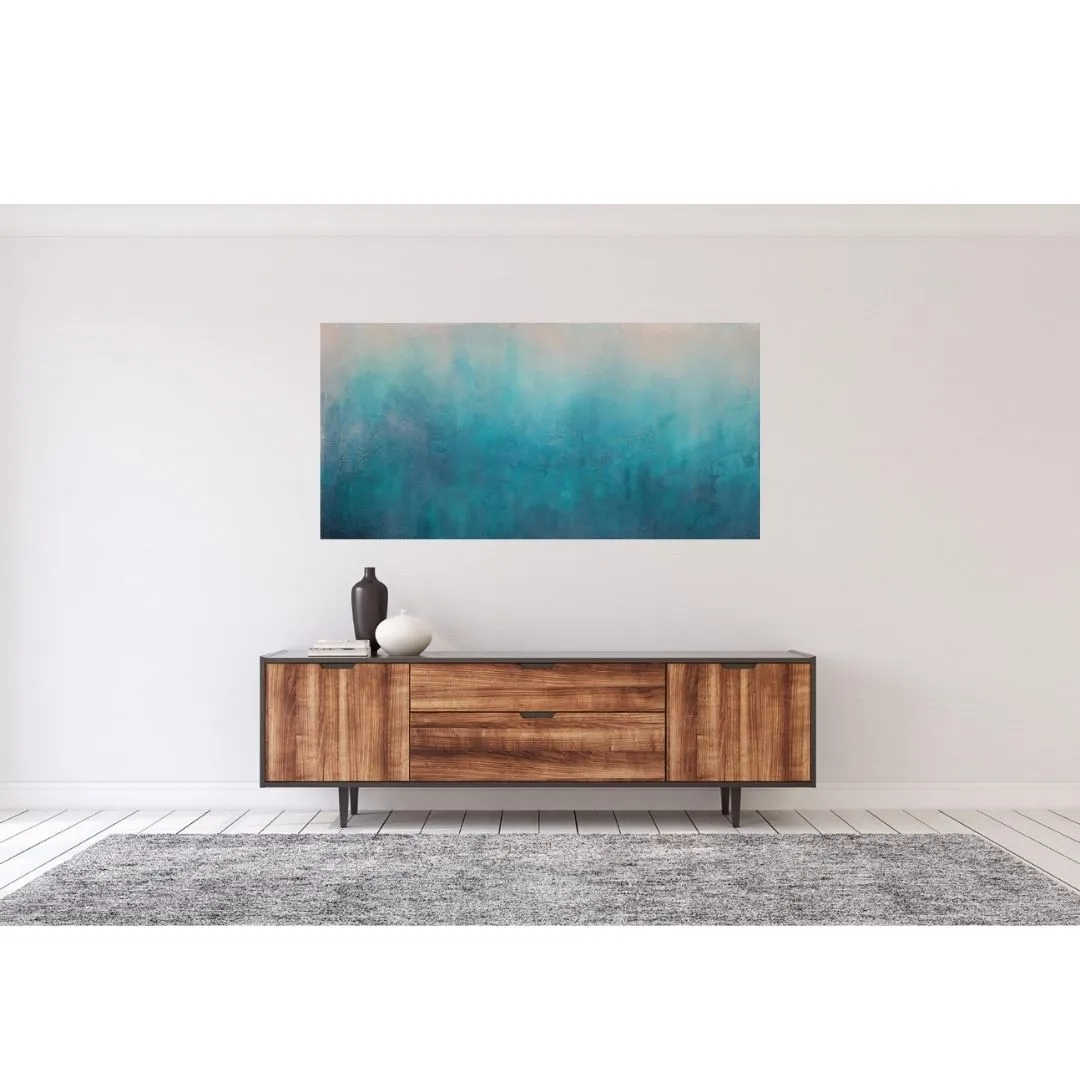 Morning Walk | 24" x 48" Abstract Coastal Painting