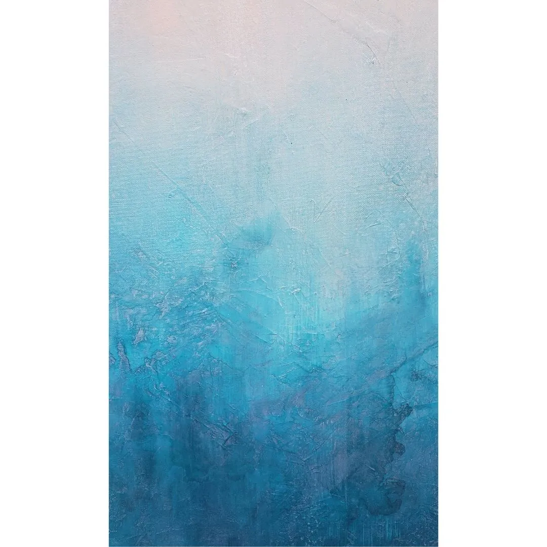Morning Walk | 24" x 48" Abstract Coastal Painting