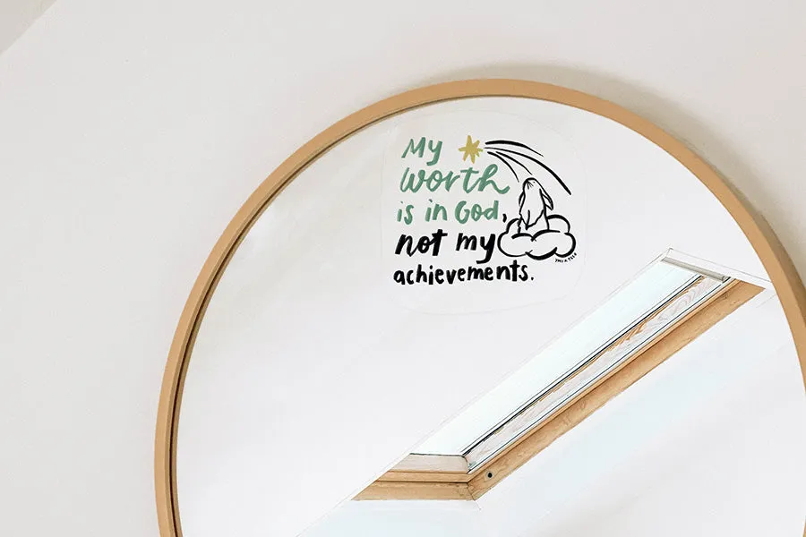 My Worth Is In God {Mirror Decal Stickers}