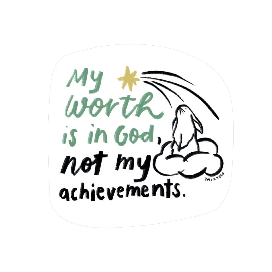 My Worth Is In God {Mirror Decal Stickers}