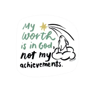 My Worth Is In God {Mirror Decal Stickers}
