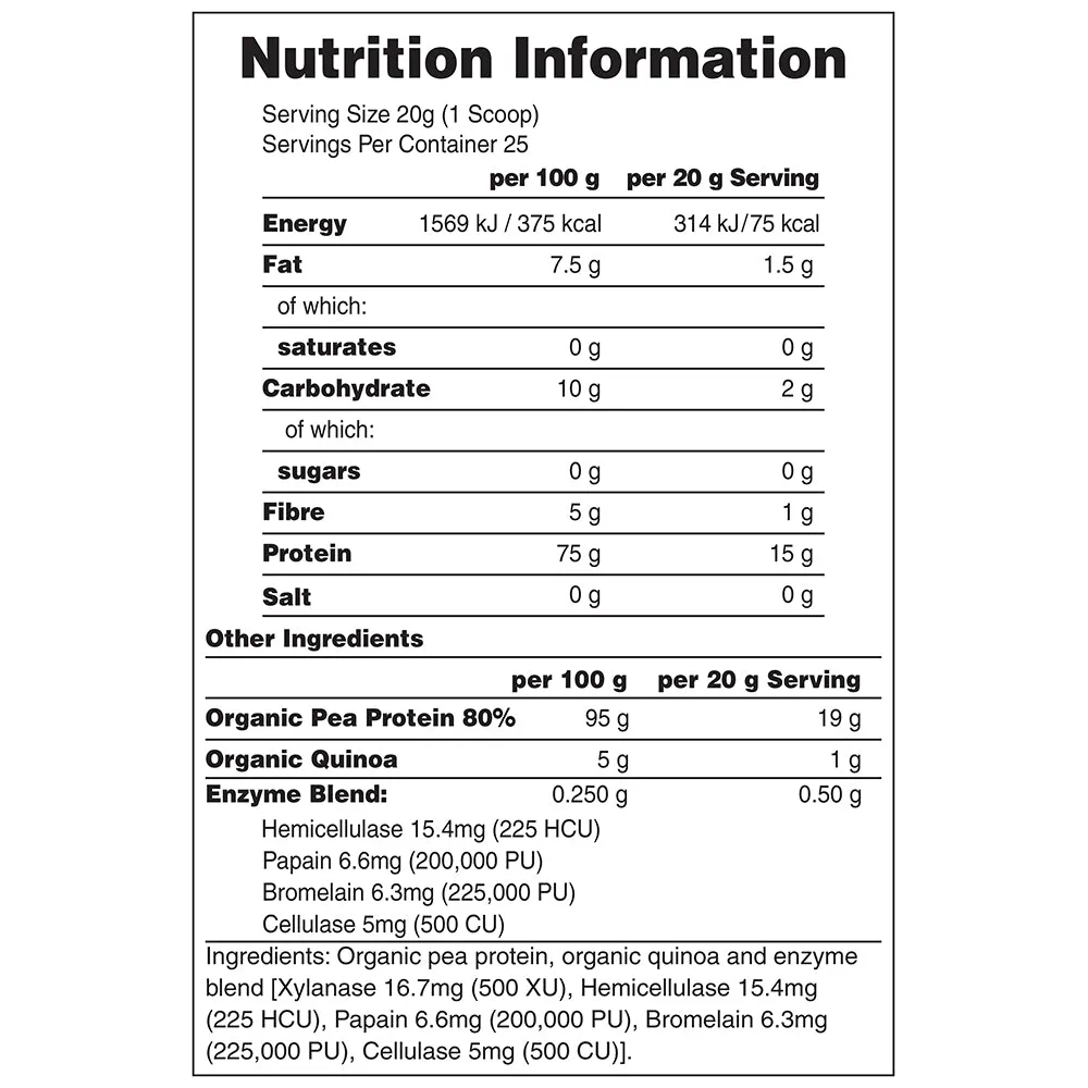 Nature's Plus Pea Protein - Organic 500g