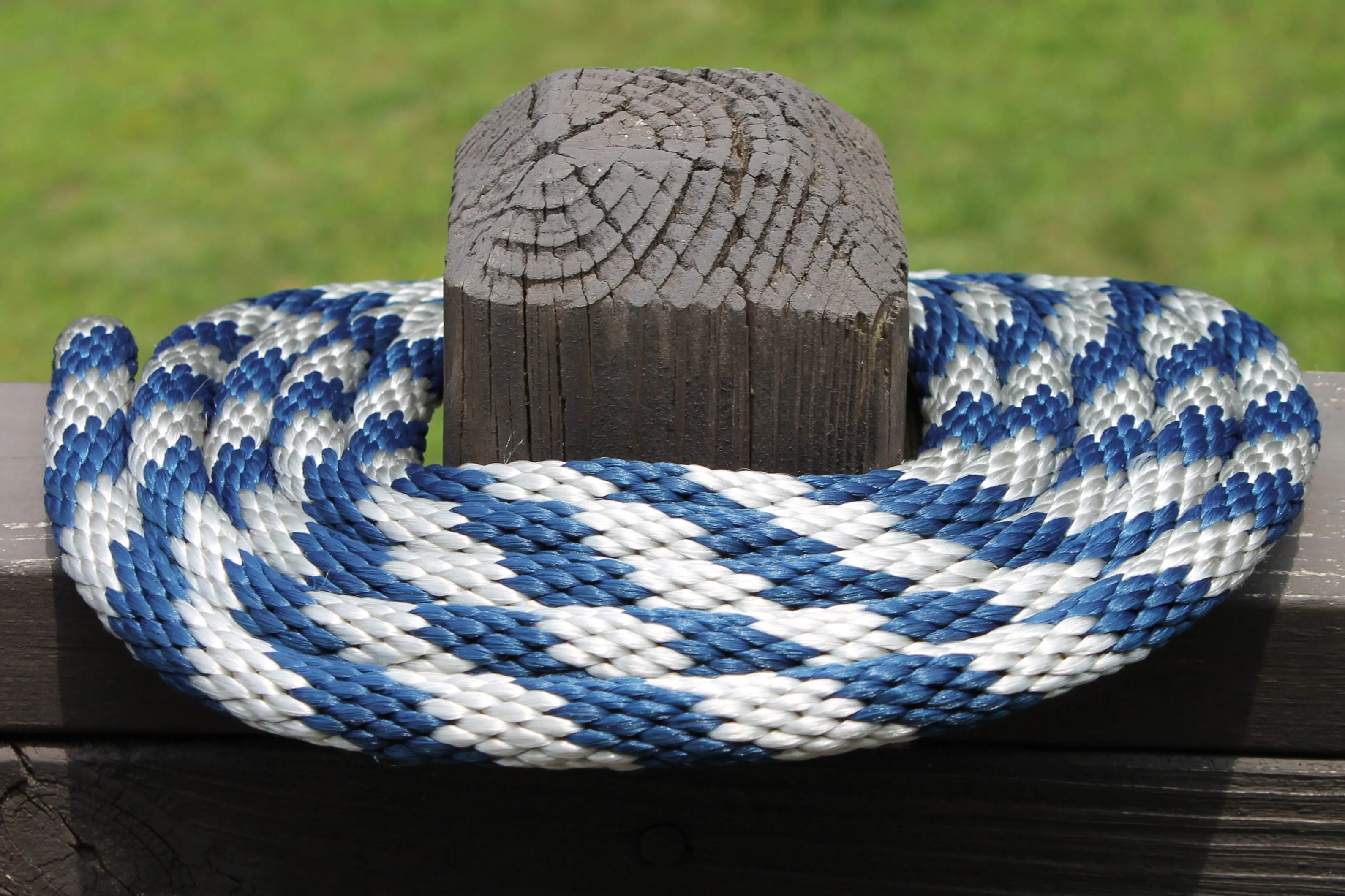 Navy and Silver Solid Braided Multifilament Polypropylene Rope
