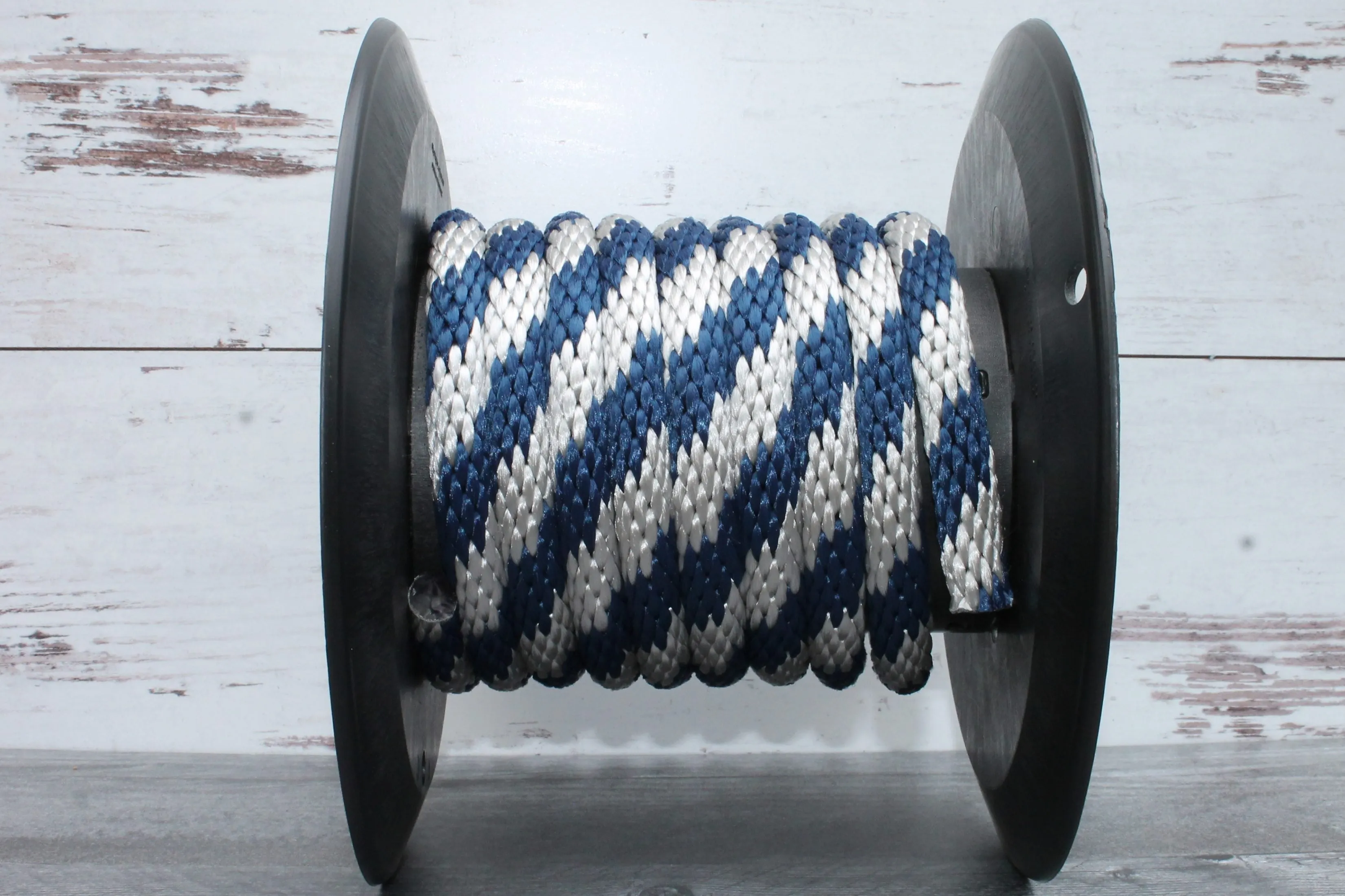 Navy and Silver Solid Braided Multifilament Polypropylene Rope