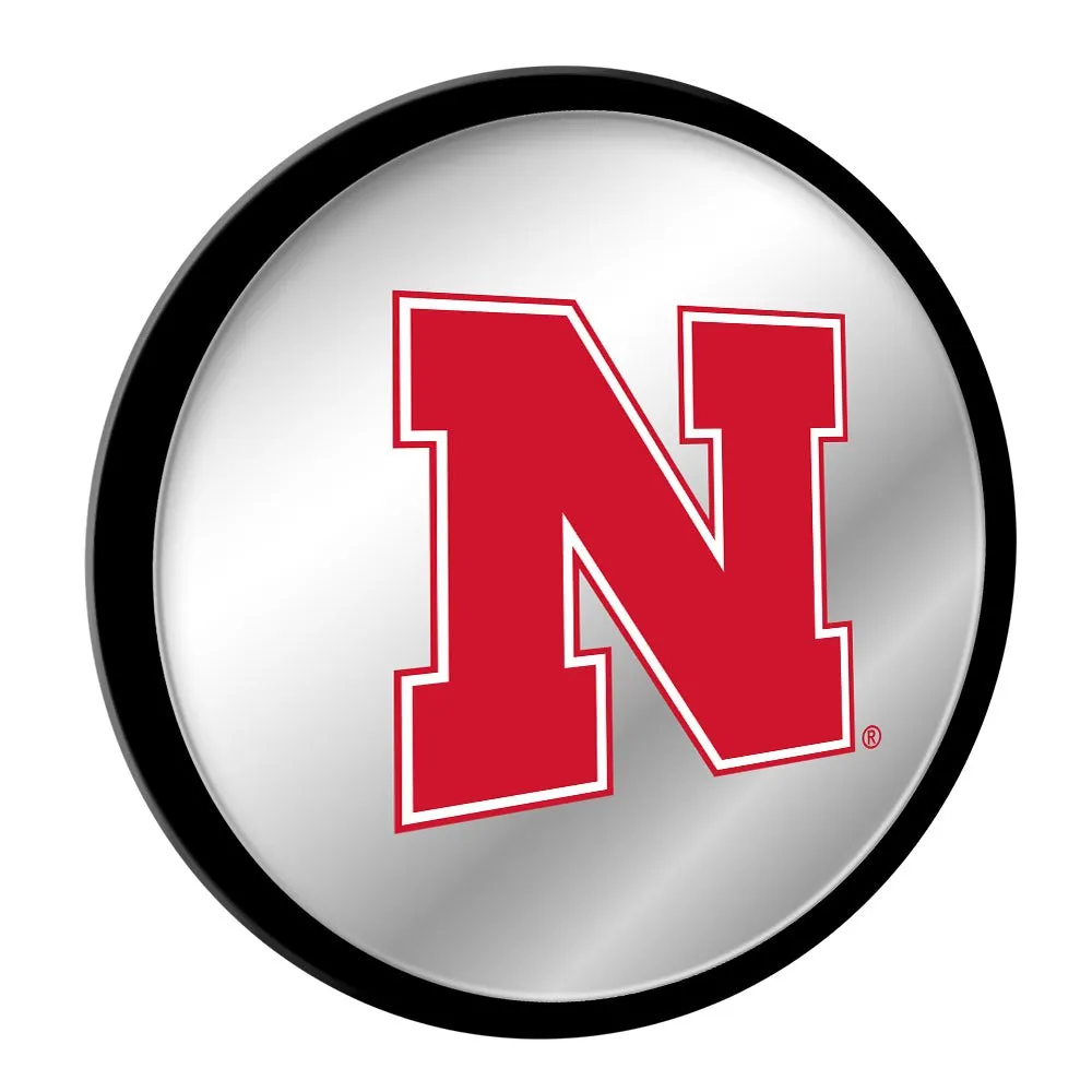 Nebraska Cornhuskers: Modern Disc Mirrored Wall Sign
