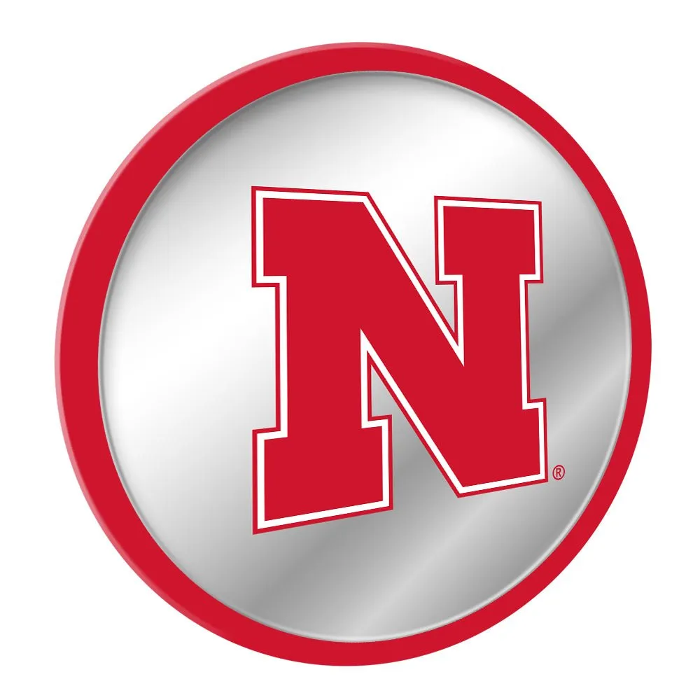 Nebraska Cornhuskers: Modern Disc Mirrored Wall Sign