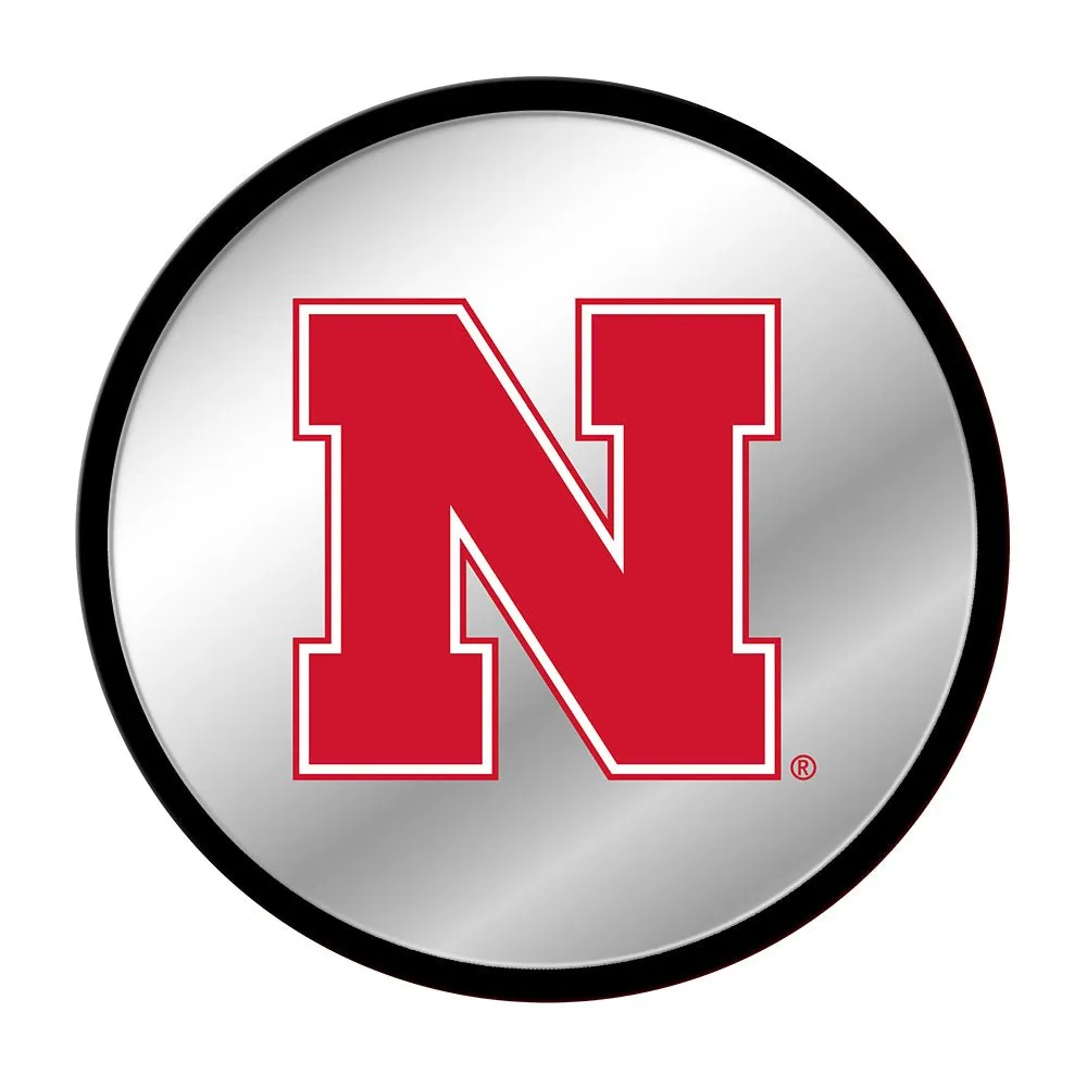 Nebraska Cornhuskers: Modern Disc Mirrored Wall Sign