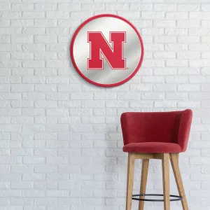 Nebraska Cornhuskers: Modern Disc Mirrored Wall Sign