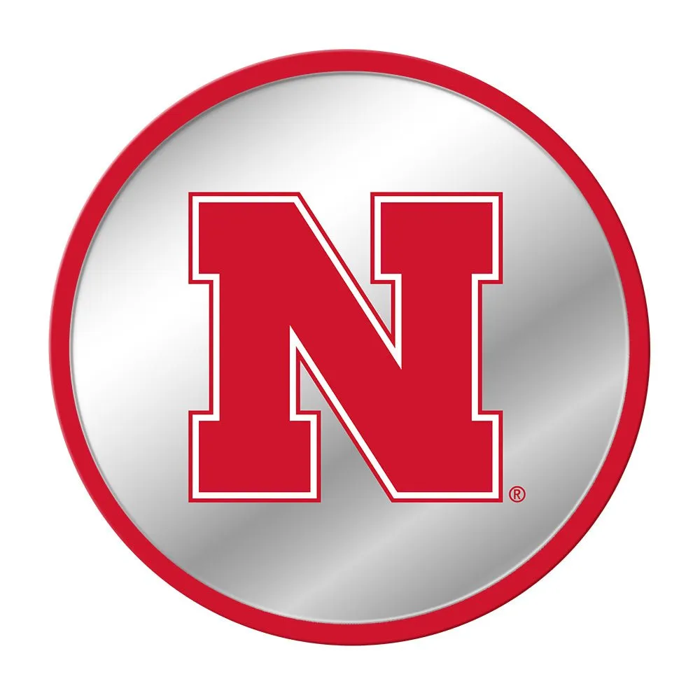 Nebraska Cornhuskers: Modern Disc Mirrored Wall Sign