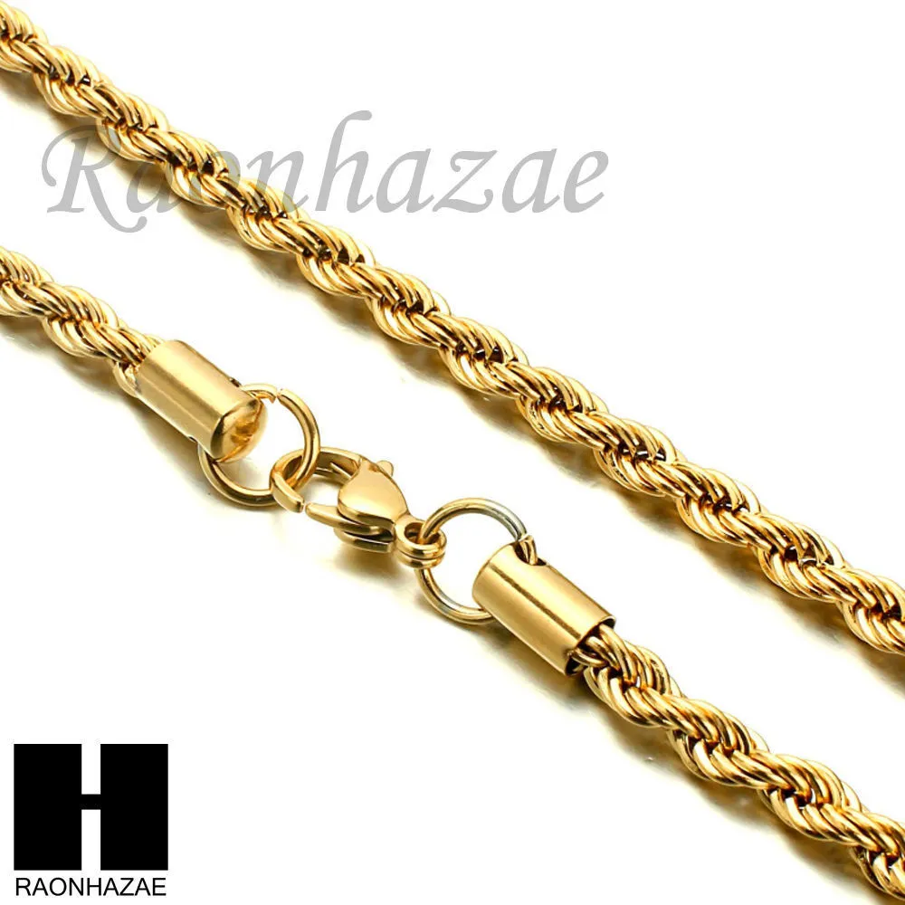 New 14k Gold PT ANKH Cross Pendant 15mm Miami Cuban 30" Necklace S195