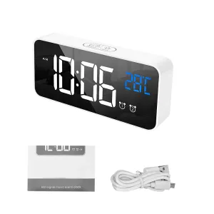 New HD LED music alarm clock,Four Levels Of Brightness Adjustment,13 Music Ringtone