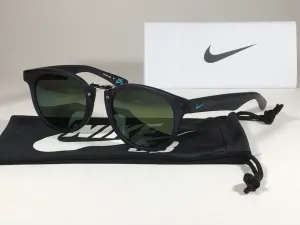 NIKE ACHIEVE Sunglasses EV1024 Matte Obsidian Gray Green Triflection Petrol Lens