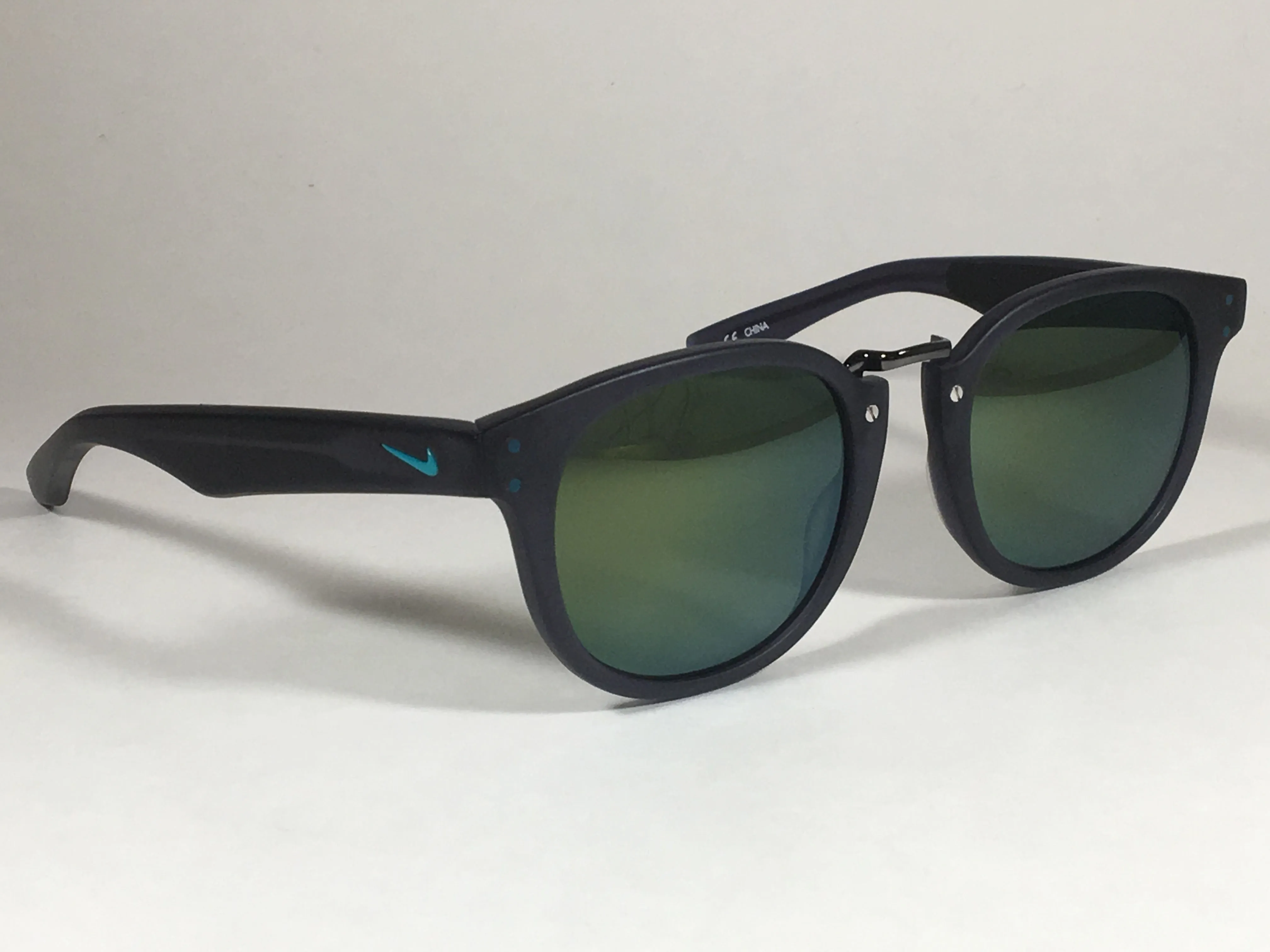 NIKE ACHIEVE Sunglasses EV1024 Matte Obsidian Gray Green Triflection Petrol Lens