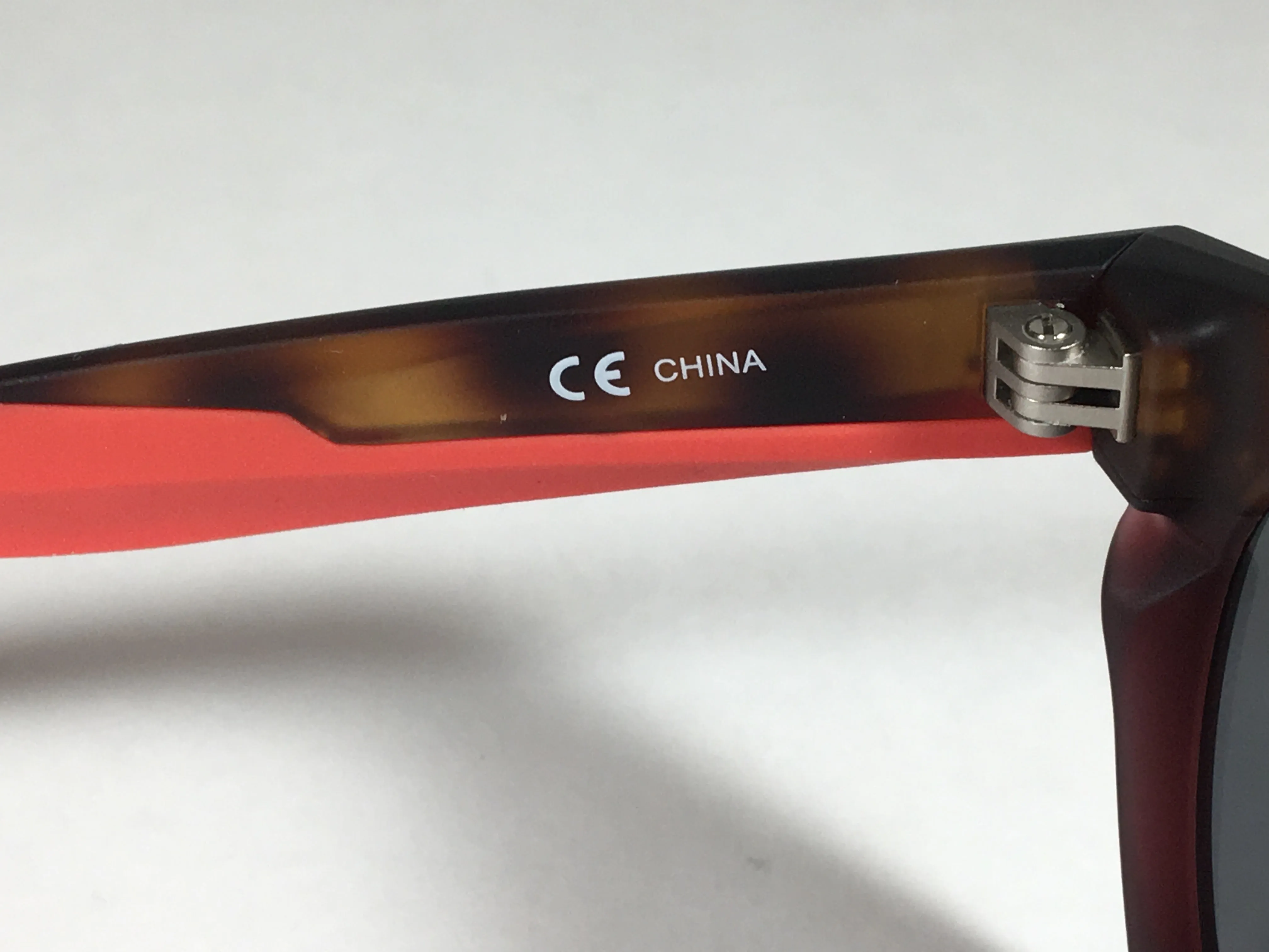 Nike Essential Navigator Sunglasses R EV1020 Tortoise Red Frame Amber Rounded Lens