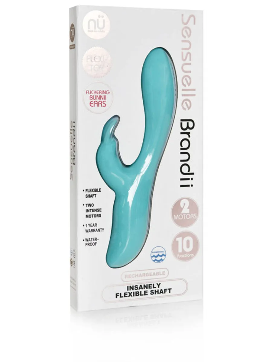 NU SENSUELLE BRANDII 10 FUNCTION DUAL MOTOR TURQUOISE BLUE