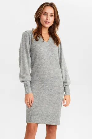 NUCHANEY DRESS - Light grey mel