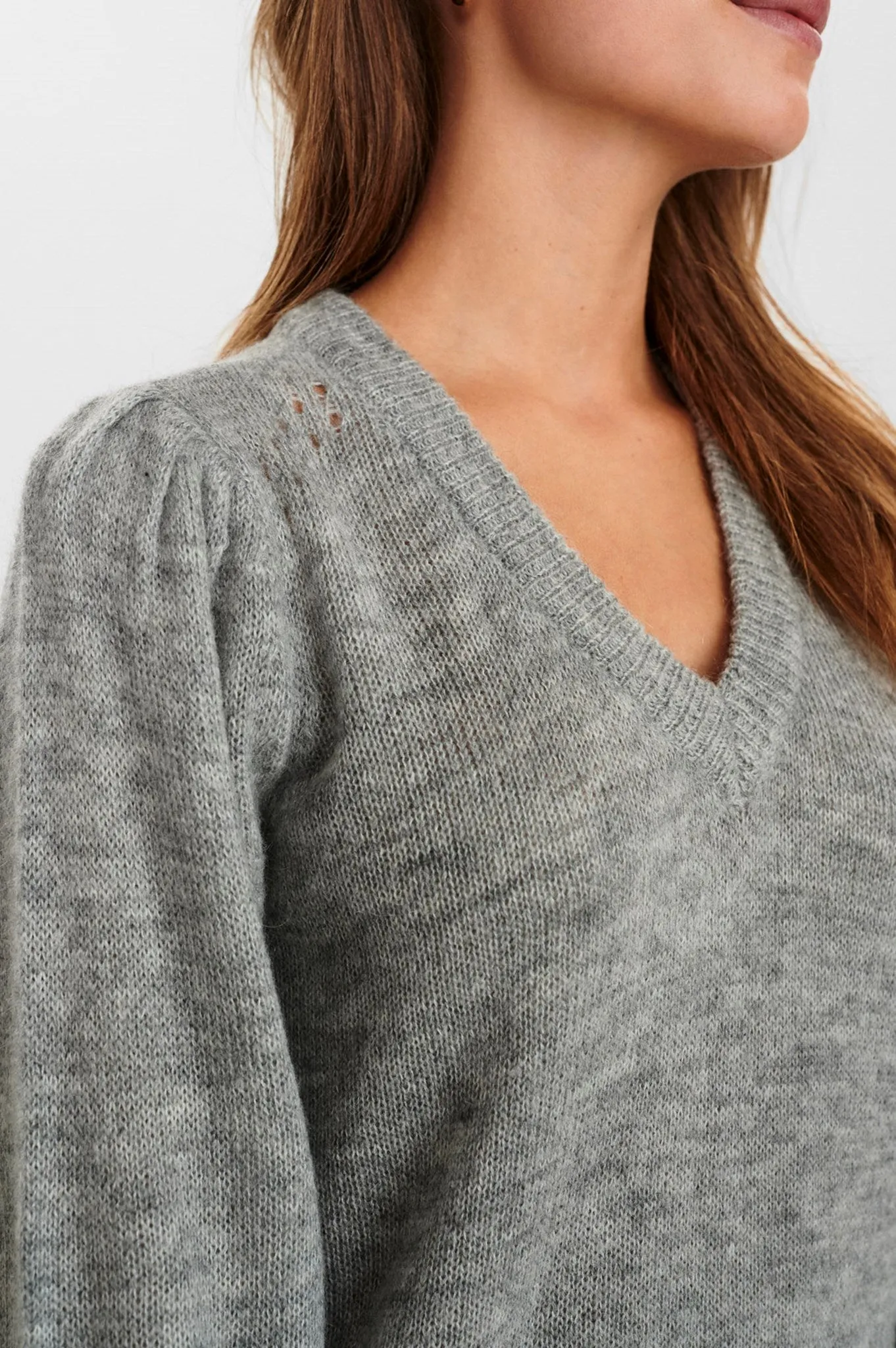 NUCHANEY DRESS - Light grey mel