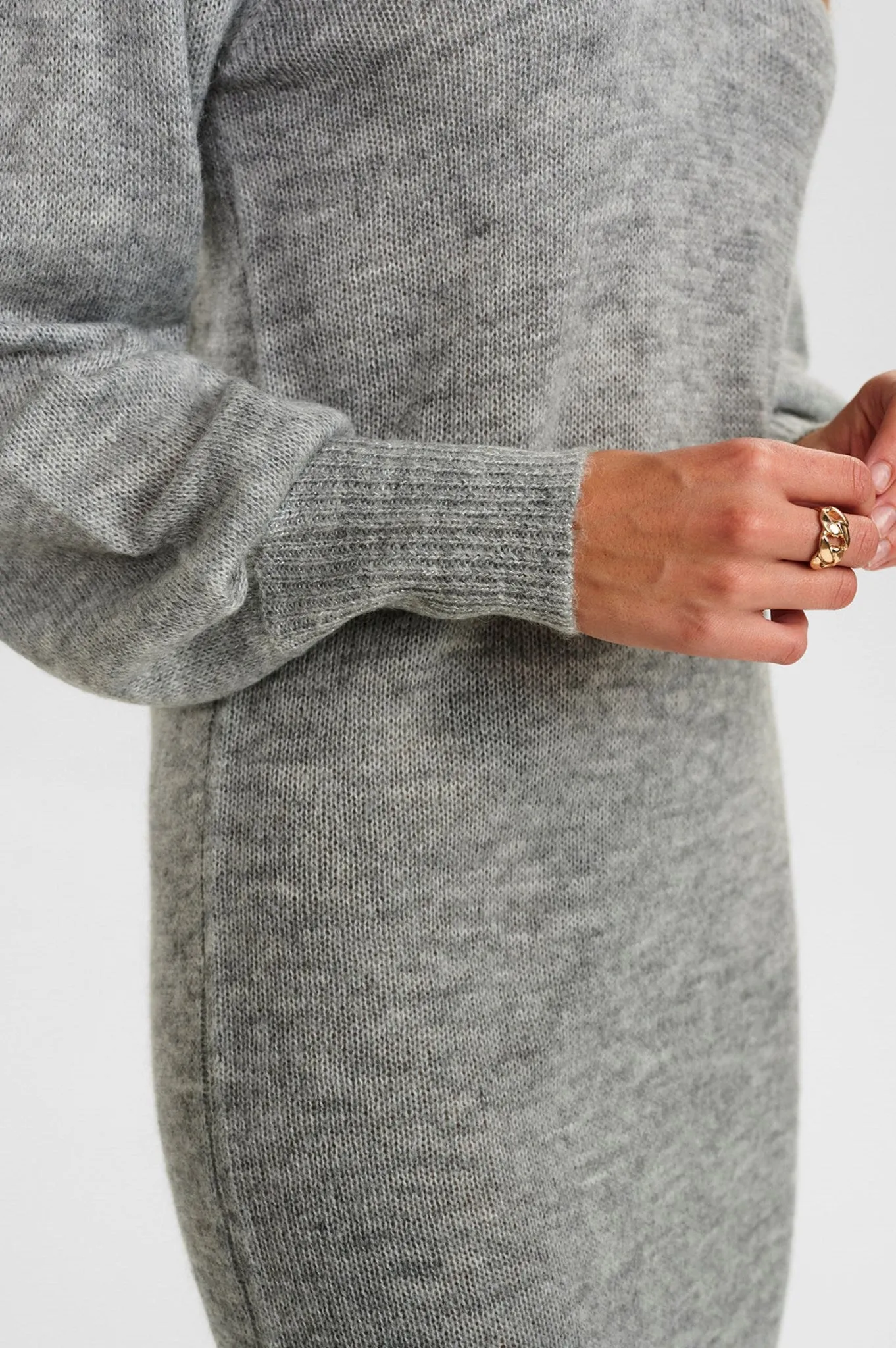NUCHANEY DRESS - Light grey mel