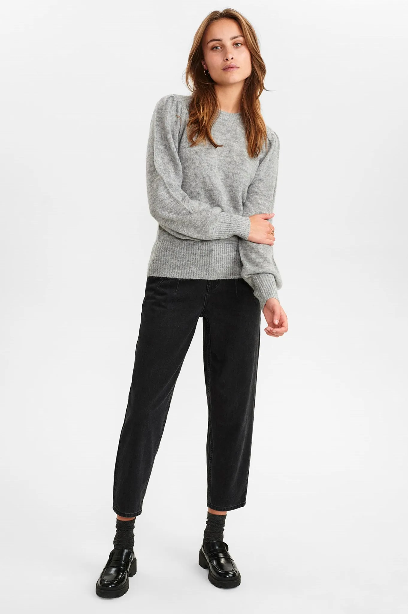 NUCHANEY PULLOVER - Light grey mel