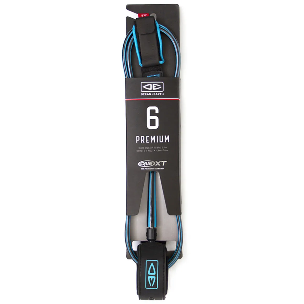 OCEAN & EARTH XT 6'0 ONE PIECE LEASH BLACK BLUE