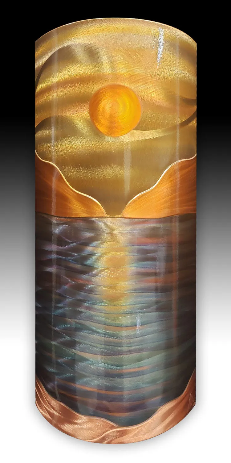 Ocean Horizon II Copper Wall Sculpture