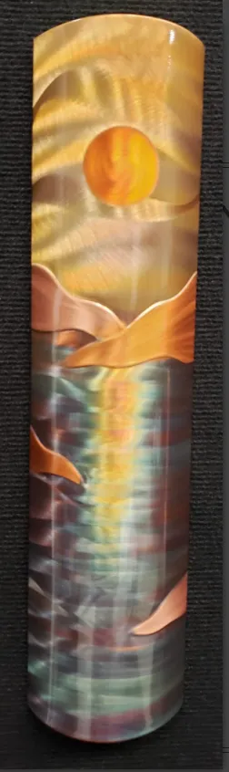Ocean Horizon II Copper Wall Sculpture
