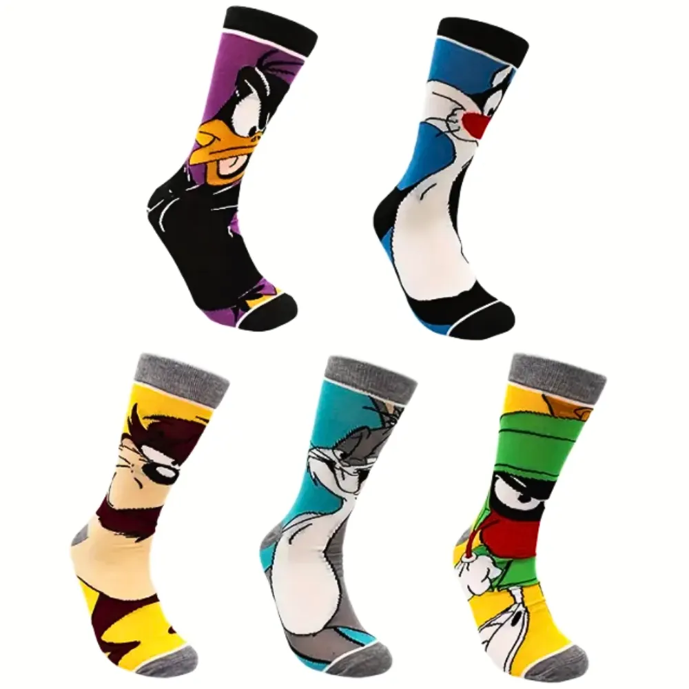 Officially Licensed LOONEY TUNES Crew Lenght Unisex Pair of Socks - 5 Styles to choose from!