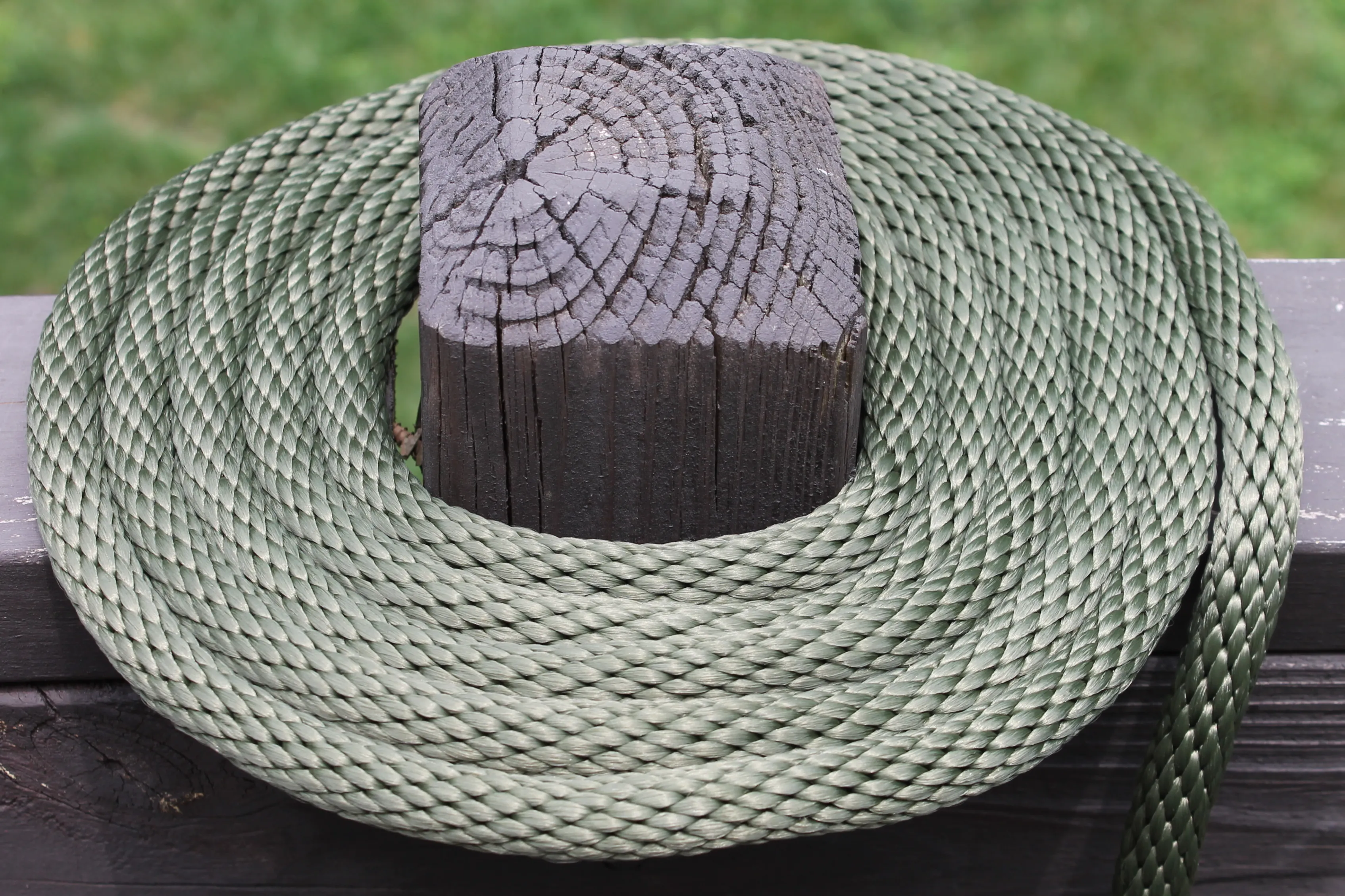 Olive Drab Solid Braided Multifilament Polypropylene Rope