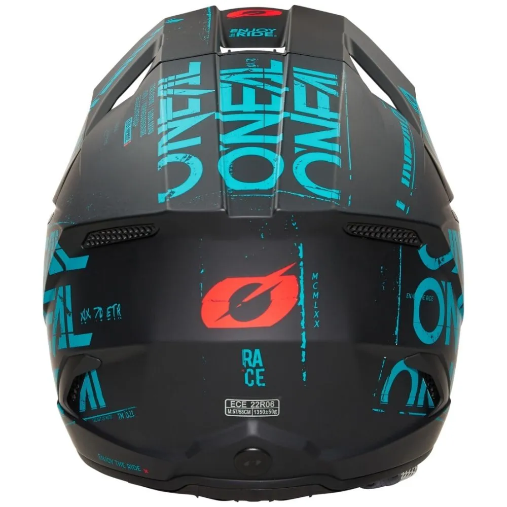 O'Neal 3S V.25 Static Black/Teal Helmet