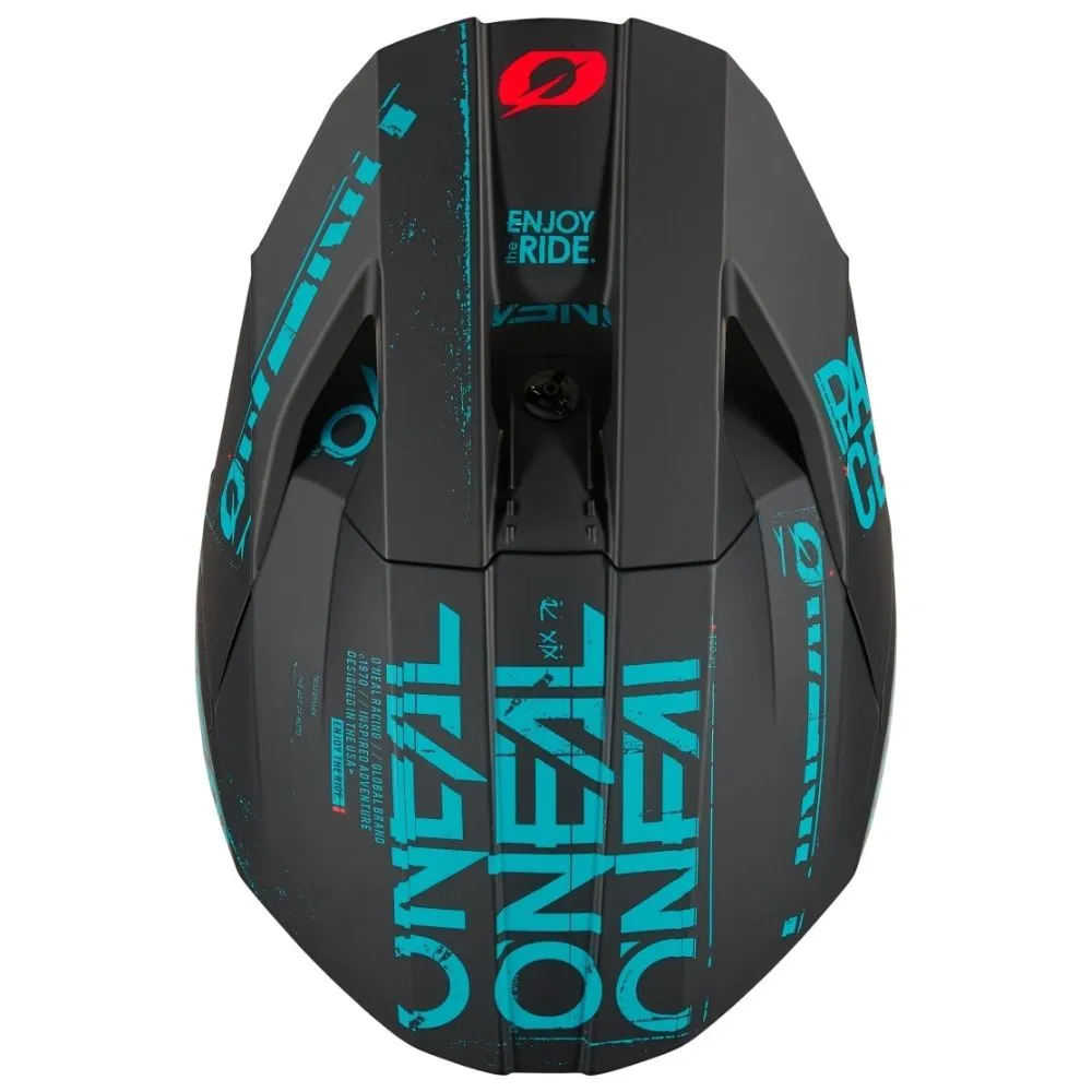 O'Neal 3S V.25 Static Black/Teal Helmet