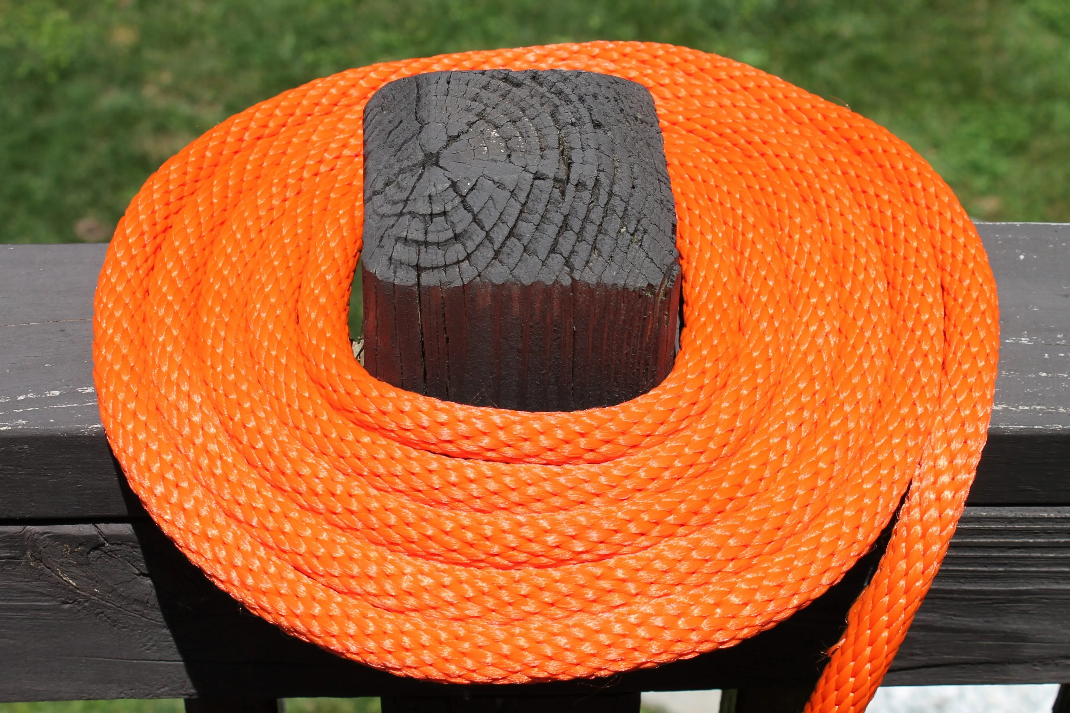 Orange Solid Braided Multifilament Polypropylene Rope