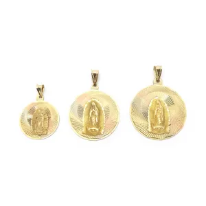 Our Lady of Guadalupe Medallion Pendant (14K)