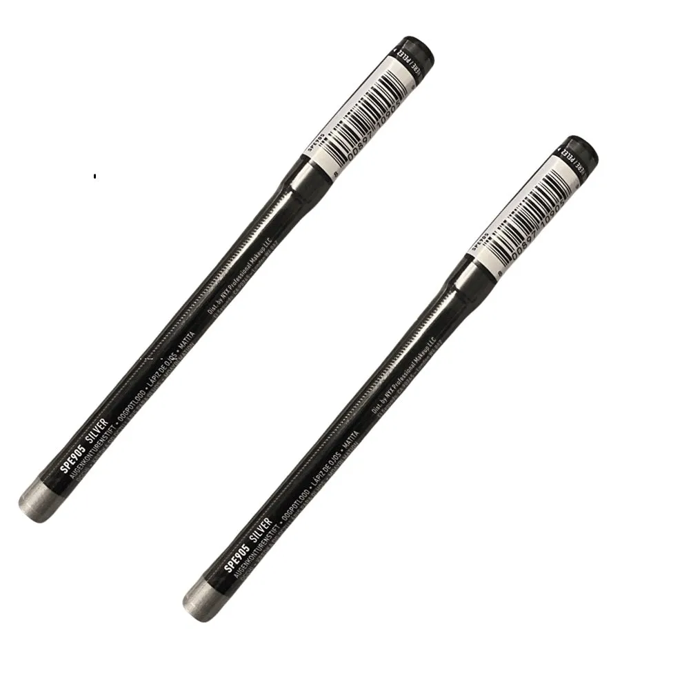 Pack of 2 NYX Slim Eye Pencil, Silver SPE905