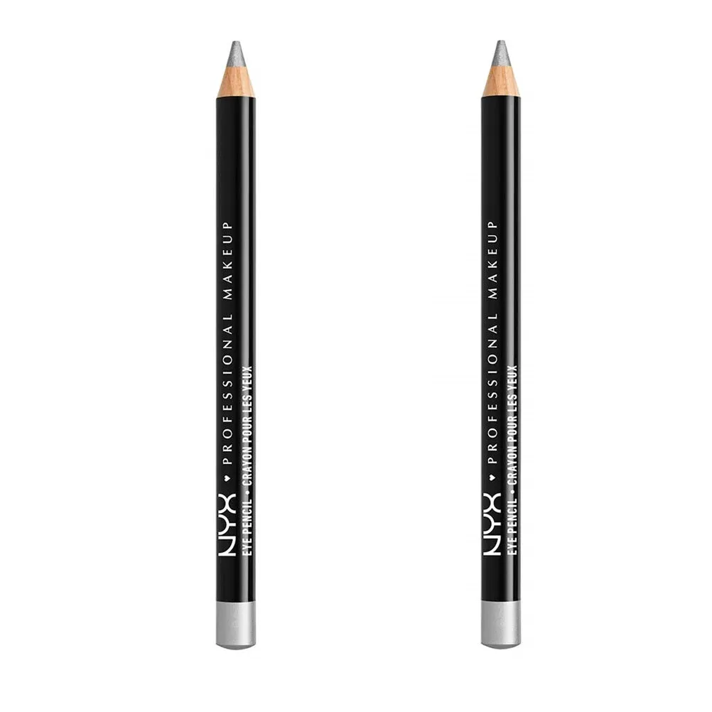 Pack of 2 NYX Slim Eye Pencil, Silver SPE905
