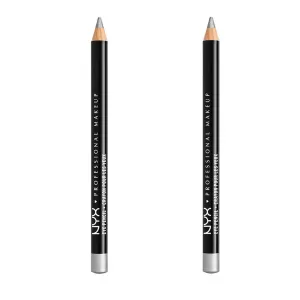 Pack of 2 NYX Slim Eye Pencil, Silver SPE905