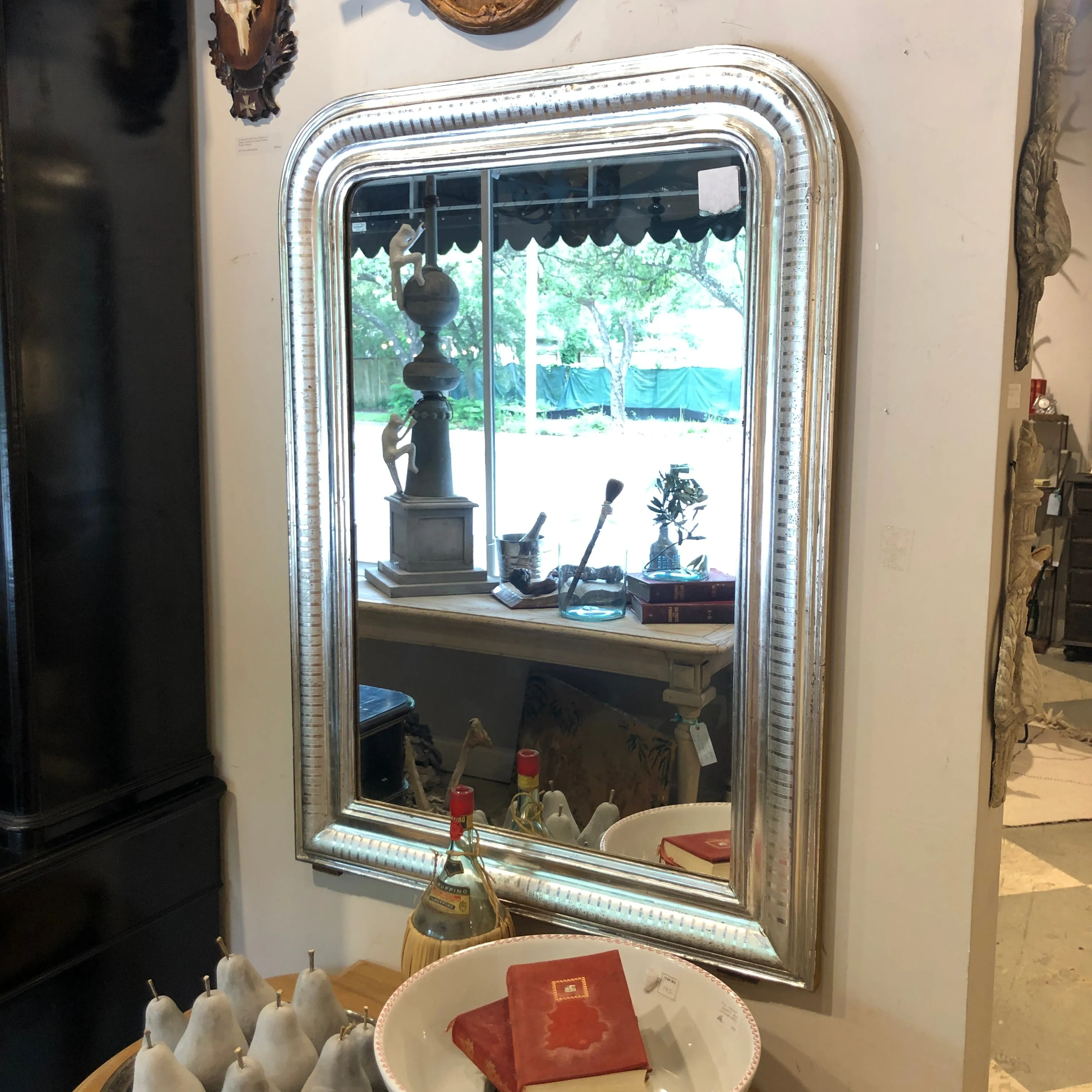 Pair of Antique French Silver Gilt Louis Philippe Mirrors