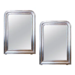 Pair of Antique French Silver Gilt Louis Philippe Mirrors