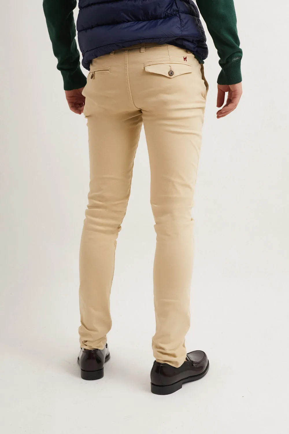 Pantalón Chino Slim Beige