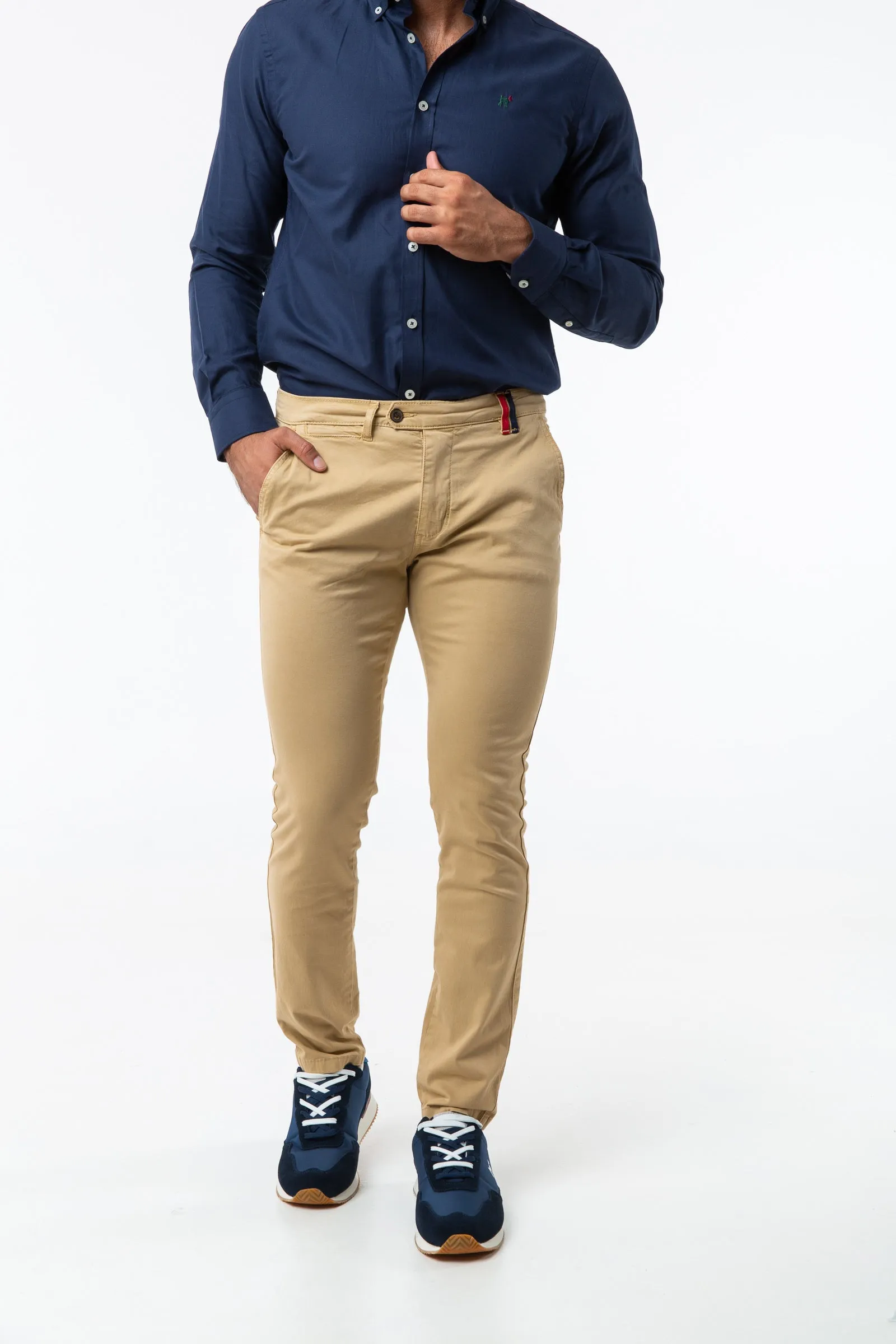 Pantalón Chino Slim Beige