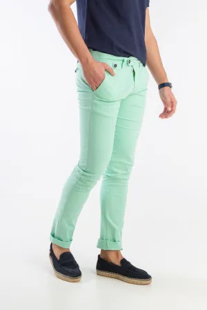 Pantalón Chino Slim Verde