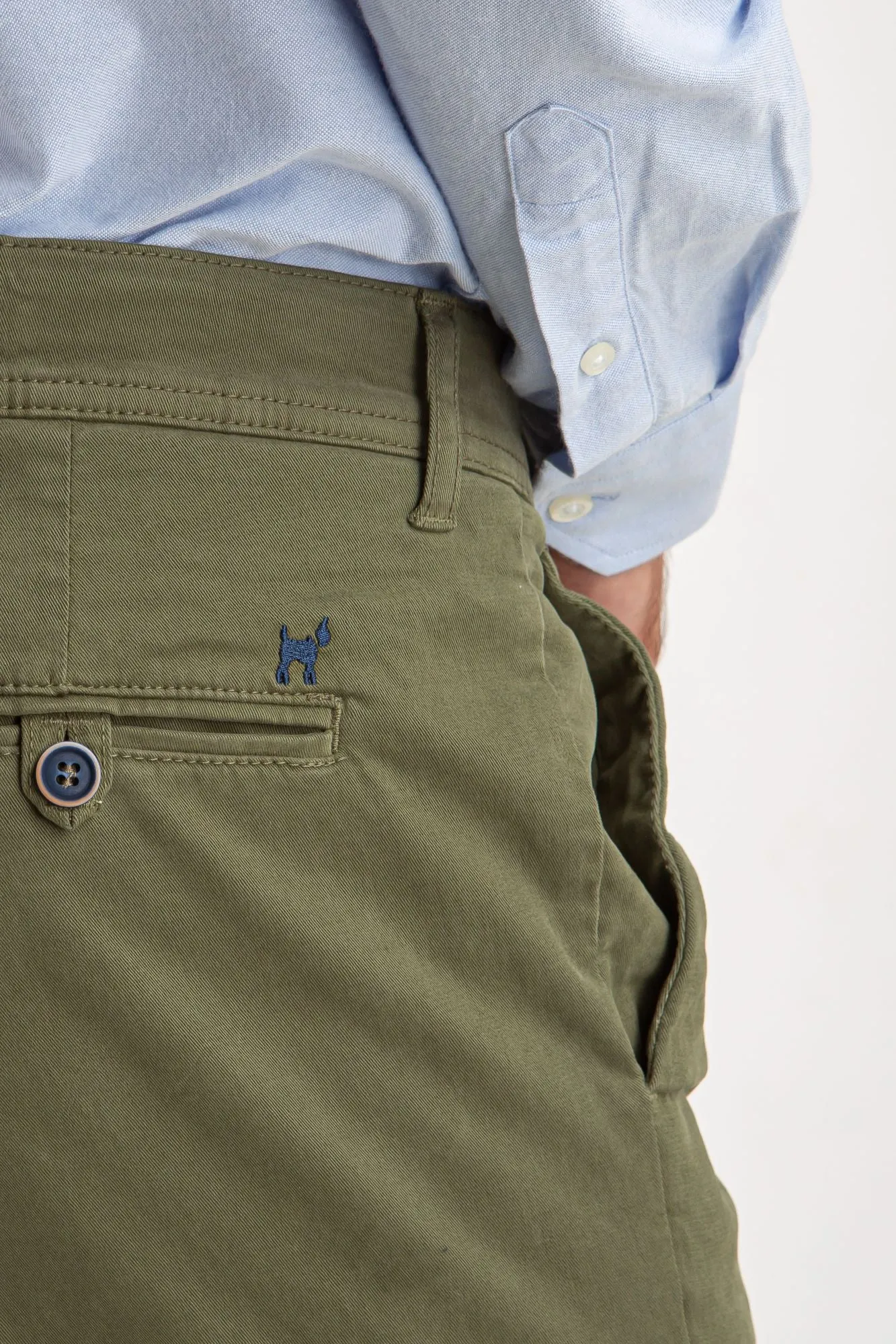 Pantalon Chino Wt Slim Verde Khaki