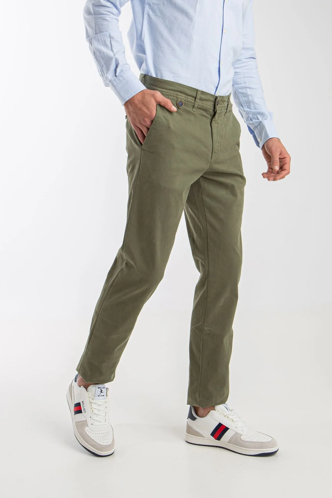 Pantalon Chino Wt Slim Verde Khaki