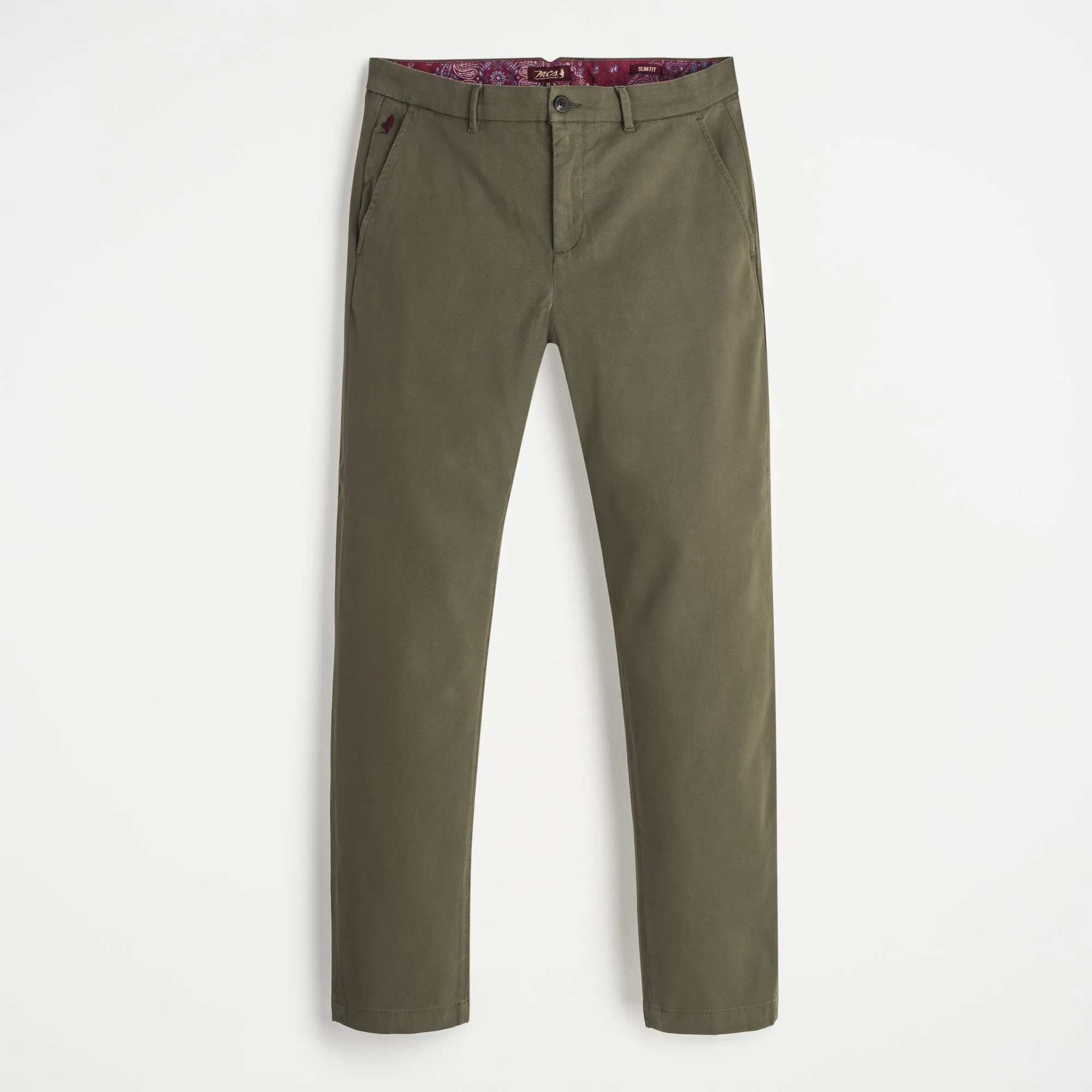 Pantaloni Chino Dobby Slim