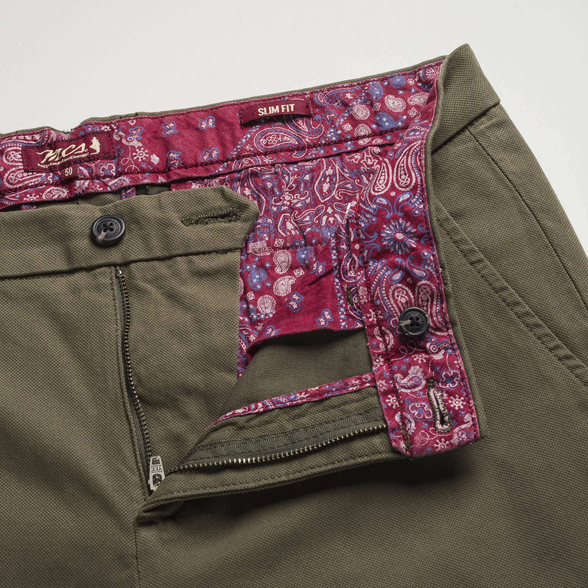Pantaloni Chino Dobby Slim